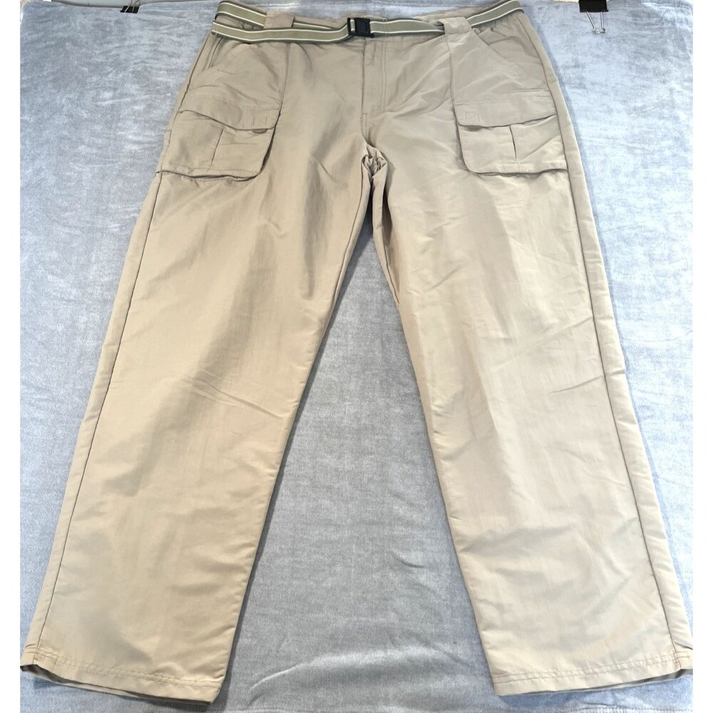 LL Bean Mens Size XXL Tall 2XLT Hiking Pants Belt Performance Quick Dry Gorpcore